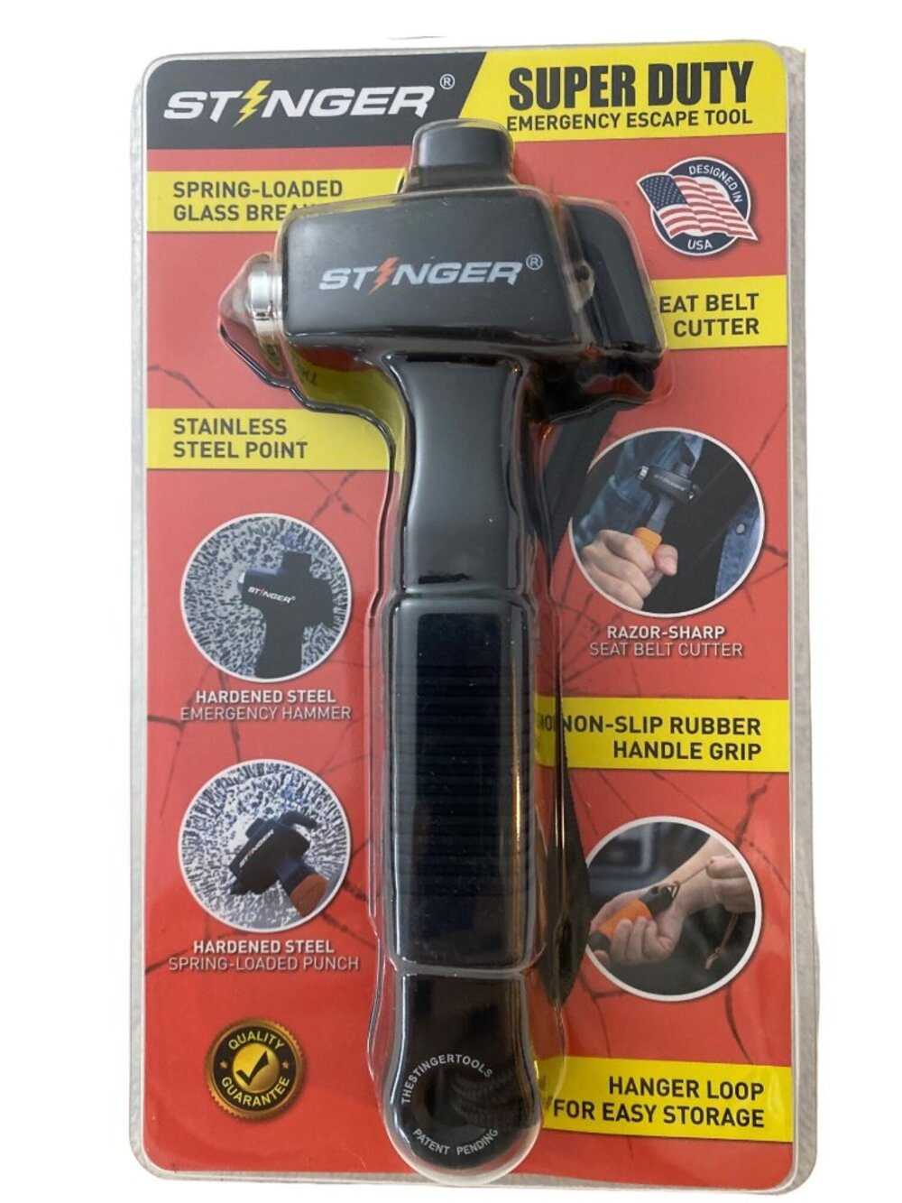 Emergency Escape Tool Car Auto Hammer Punch Knife Handle Grip